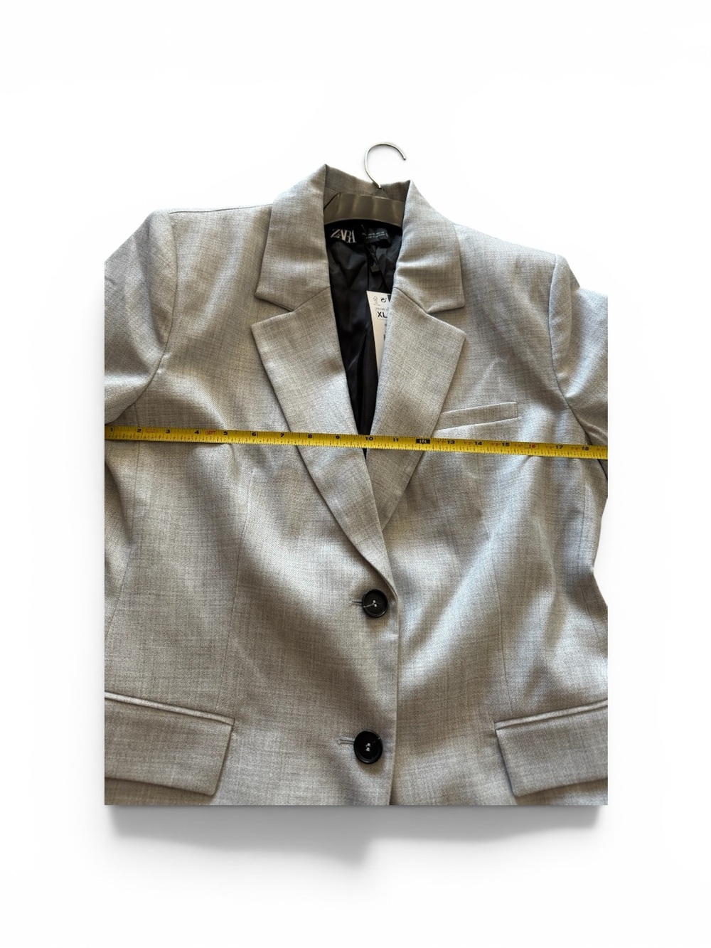 NWT - Zara Light Grey Tailored Blazer Jacket (Size XL) - Picture 13 of 15